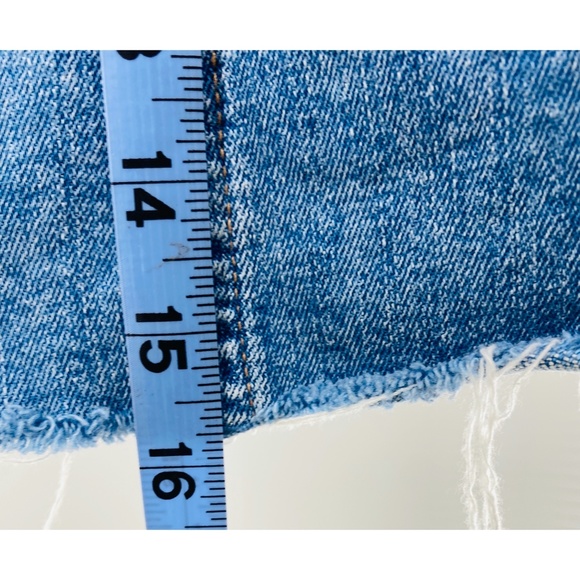 Garage Denim Cut Mini Skirt w/ Front Pockets - Picture 6 of 11